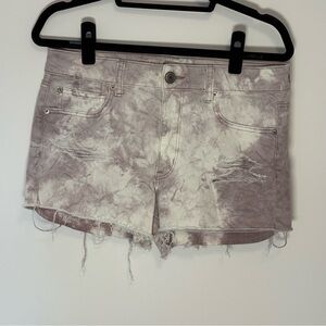 American Eagle Outfitters Tie-Dye Distressed Hi-Rise Women Shorties Size 12